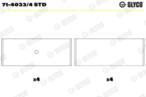 Pleuellager GLYCO 71-4033/4 STD)