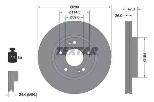 Brake Disc TEXTAR 92133905)