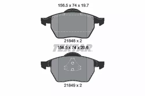 Bremsbelagsatz, Scheibenbremse TEXTAR 2184802)