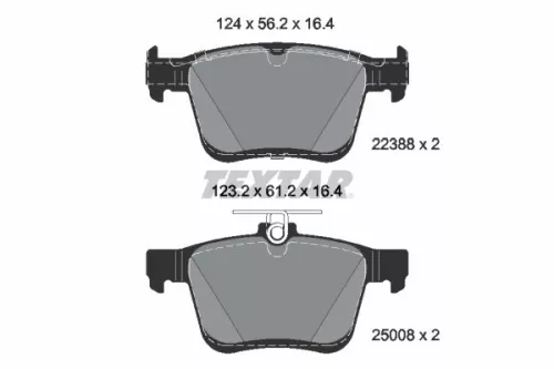 Bremsbelagsatz, Scheibenbremse TEXTAR 2238801)