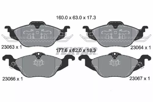 Bremsbelagsatz, Scheibenbremse TEXTAR 2306302)