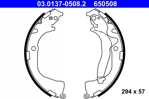 Bremsbackensatz ATE 03.0137-0508.2)