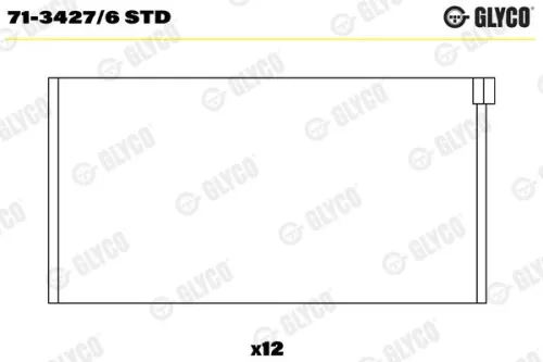 Pleuellager GLYCO 71-3427/6 STD)