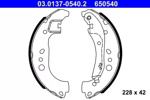 Brake Shoe Set ATE 03.0137-0540.2)