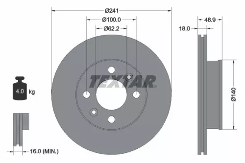 Brake Disc TEXTAR 92147103)