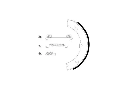 Bremsbackensatz, Feststellbremse TEXTAR 91066800)