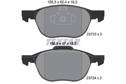 Brake Pad Set, disc brake TEXTAR 2372301)