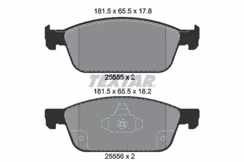 Brake Pad Set, disc brake TEXTAR 2555501)