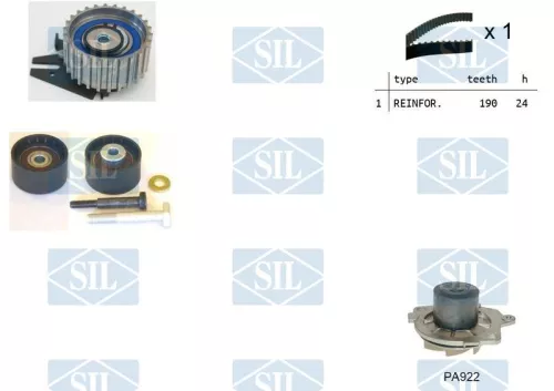 Water Pump & Timing Belt Kit Saleri SIL K1PA922)