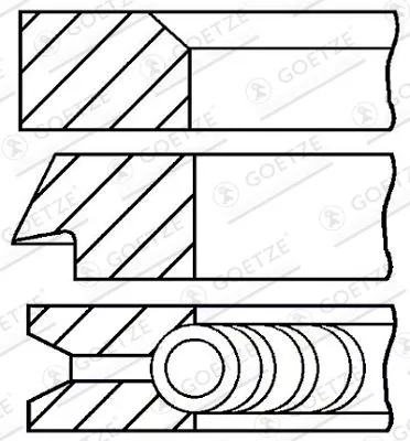 Kolbenringsatz GOETZE ENGINE 08-154400-00)