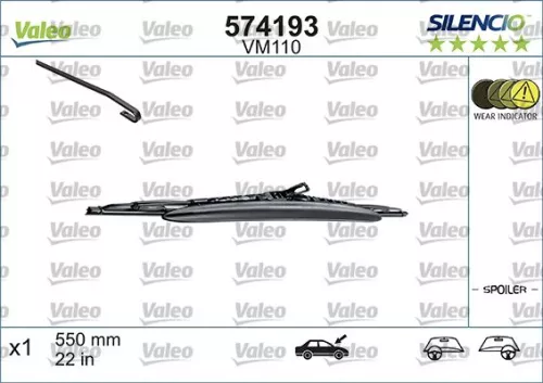 Scheibenwischerblatt VALEO 574193)
