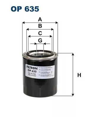 Ölfilter FILTRON OP 635)