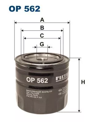 Ölfilter FILTRON OP 562)