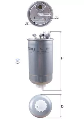 Kraftstofffilter KNECHT KL 147/1D)