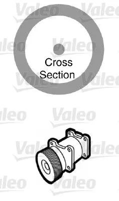 Gasket, coolant pipe VALEO 509171)