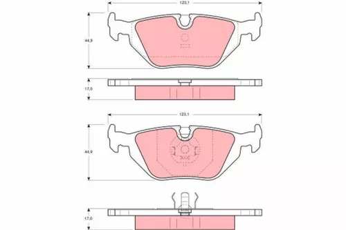 Brake Pad Set, disc brake TRW GDB1189)