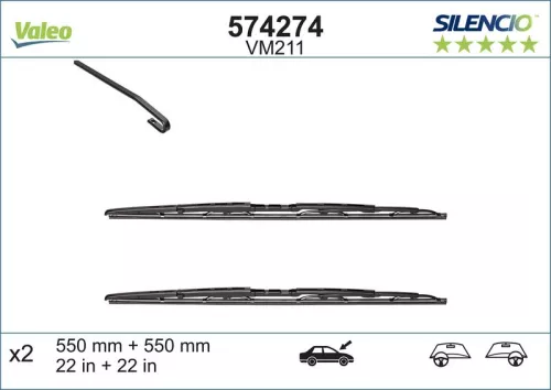 Wiper Blade VALEO 574274)
