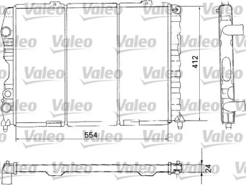 Kühler, Motorkühlung VALEO 731283)