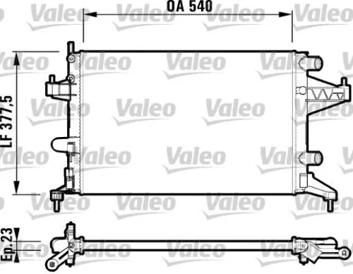 Kühler, Motorkühlung VALEO 732825)