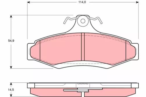 Bremsbelagsatz, Scheibenbremse TRW GDB3172)