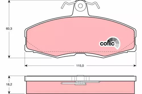 Brake Pad Set, disc brake TRW GDB473)