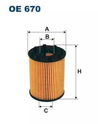 Ölfilter FILTRON OE 670)