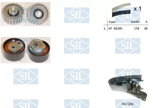 Water Pump & Timing Belt Kit Saleri SIL K1PA1260)