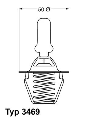 Thermostat, Kühlmittel BorgWarner (Wahler) 3469.91D)