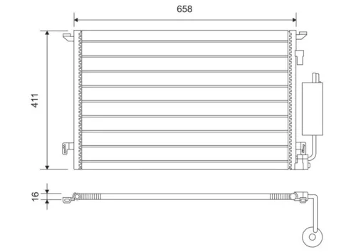Condenser, air conditioning VALEO 817648)