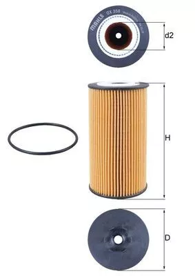Ölfilter KNECHT OX 358D)