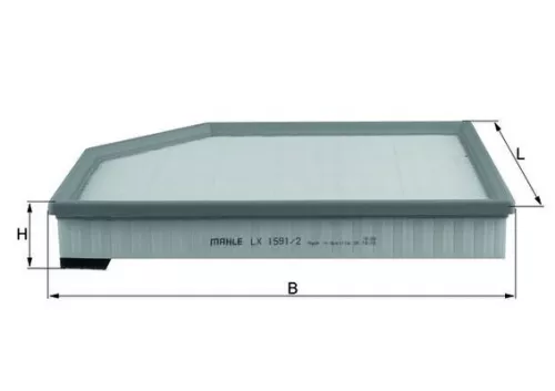 Luftfilter KNECHT LX 1591/2)