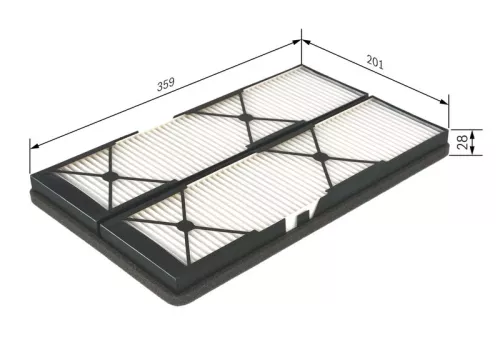 Kabinenluftfilter BOSCH 1 987 432 044)