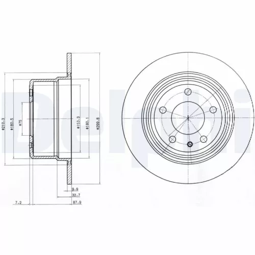 Brake Disc DELPHI BG3198)