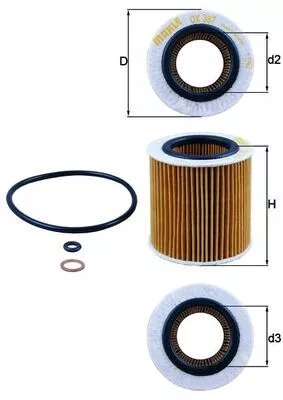 Ölfilter KNECHT OX 387D)