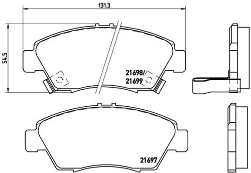 Bremsbelagsatz, Scheibenbremse BREMBO P 28 024)