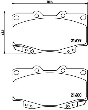 Bremsbelagsatz, Scheibenbremse BREMBO P 83 069)