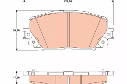 Brake Pad Set, disc brake TRW GDB3460)