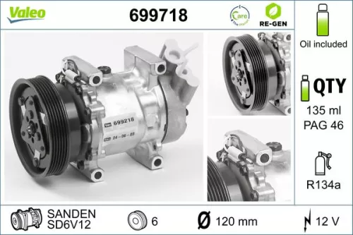 Kompressor, Klimaanlage VALEO 699718)