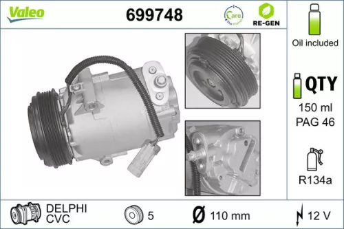 Compressor, air conditioning VALEO 699748)