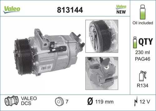Compressor, air conditioning VALEO 813144)