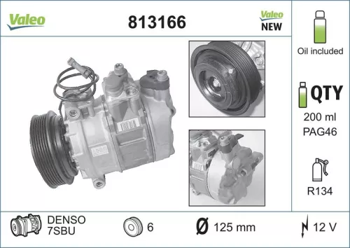 Kompressor, Klimaanlage VALEO 813166)