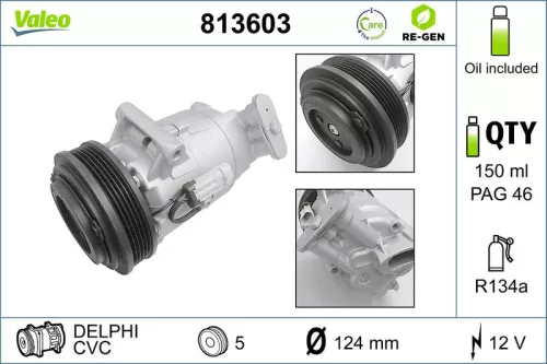 Kompressor, Klimaanlage VALEO 813603)