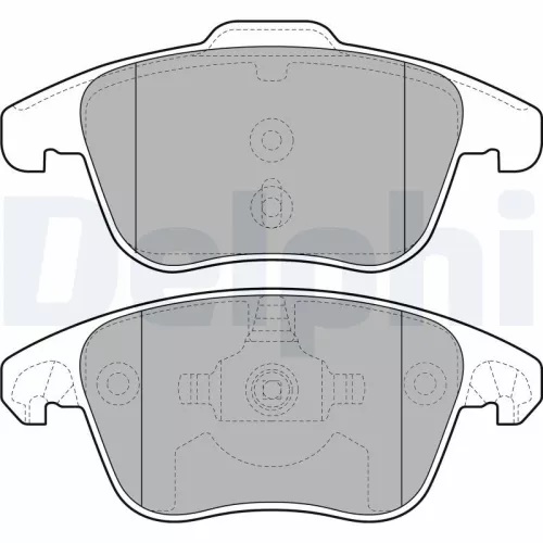 Brake Pad Set, disc brake DELPHI LP2100)