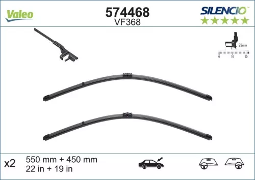 Wiper Blade VALEO 574468)