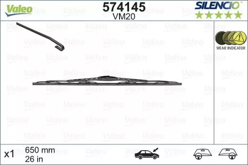 Wiper Blade VALEO 574145)