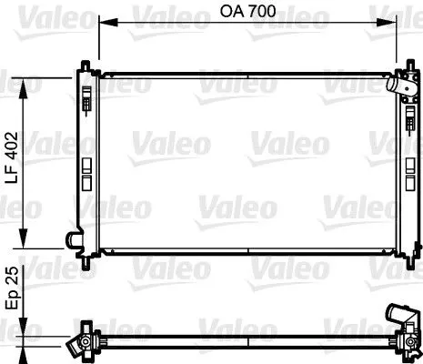 Kühler, Motorkühlung VALEO 735200)
