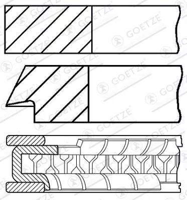 Kolbenring-Satz GOETZE ENGINE 08-522700-00)