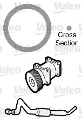 Gasket, coolant pipe VALEO 509736)