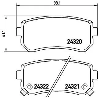 Brake Pad Set, disc brake BREMBO P 30 025)