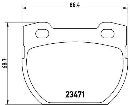 Brake Pad Set, disc brake BREMBO P 44 006)